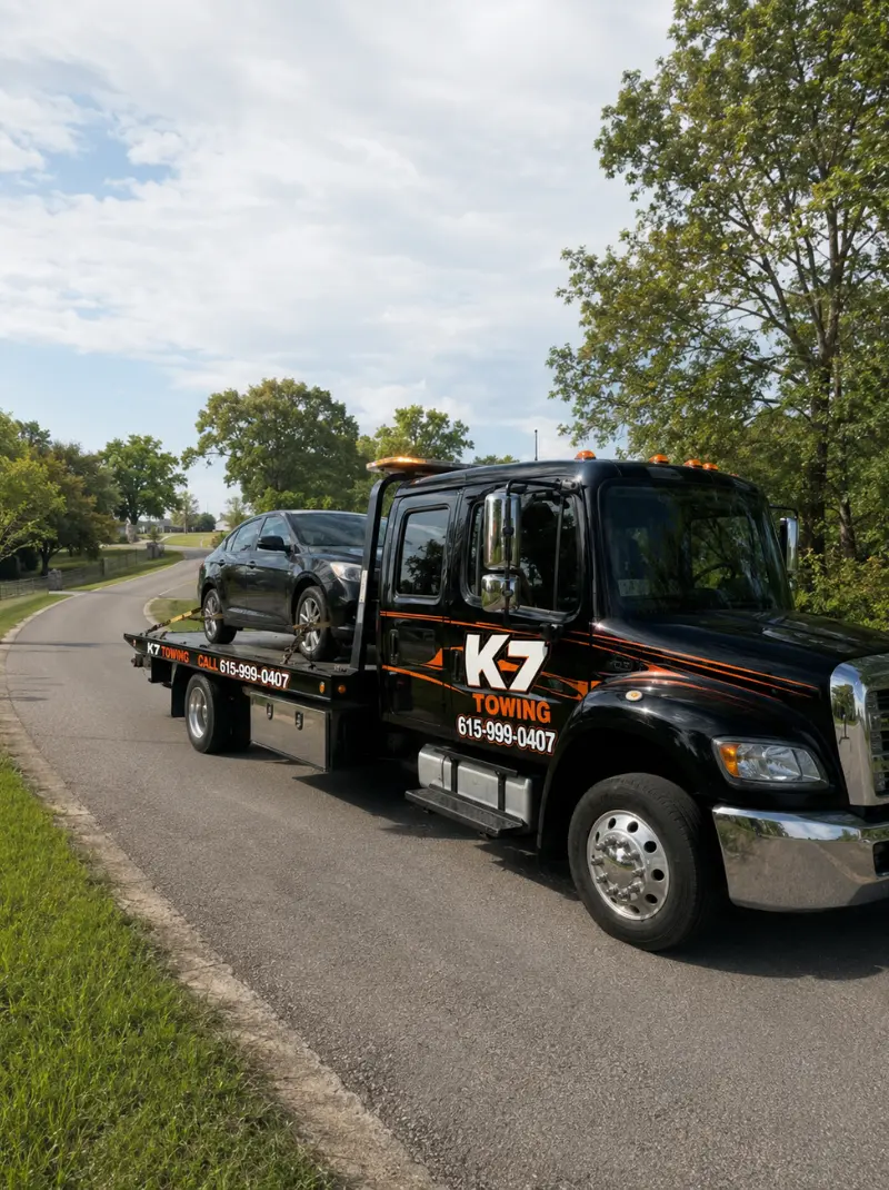 K7 Towing service in Nolensville TN — local flatbed tow truck